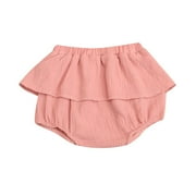 LUOGENLI Dress for Girls Children's Linen Blended Cute Flower Triangle Culottes Girls Easter Dresses Size 7-8 Fancy Cute Summer Easter Dresses for Girls 10-12 with Sleeves Watermelon Red 80